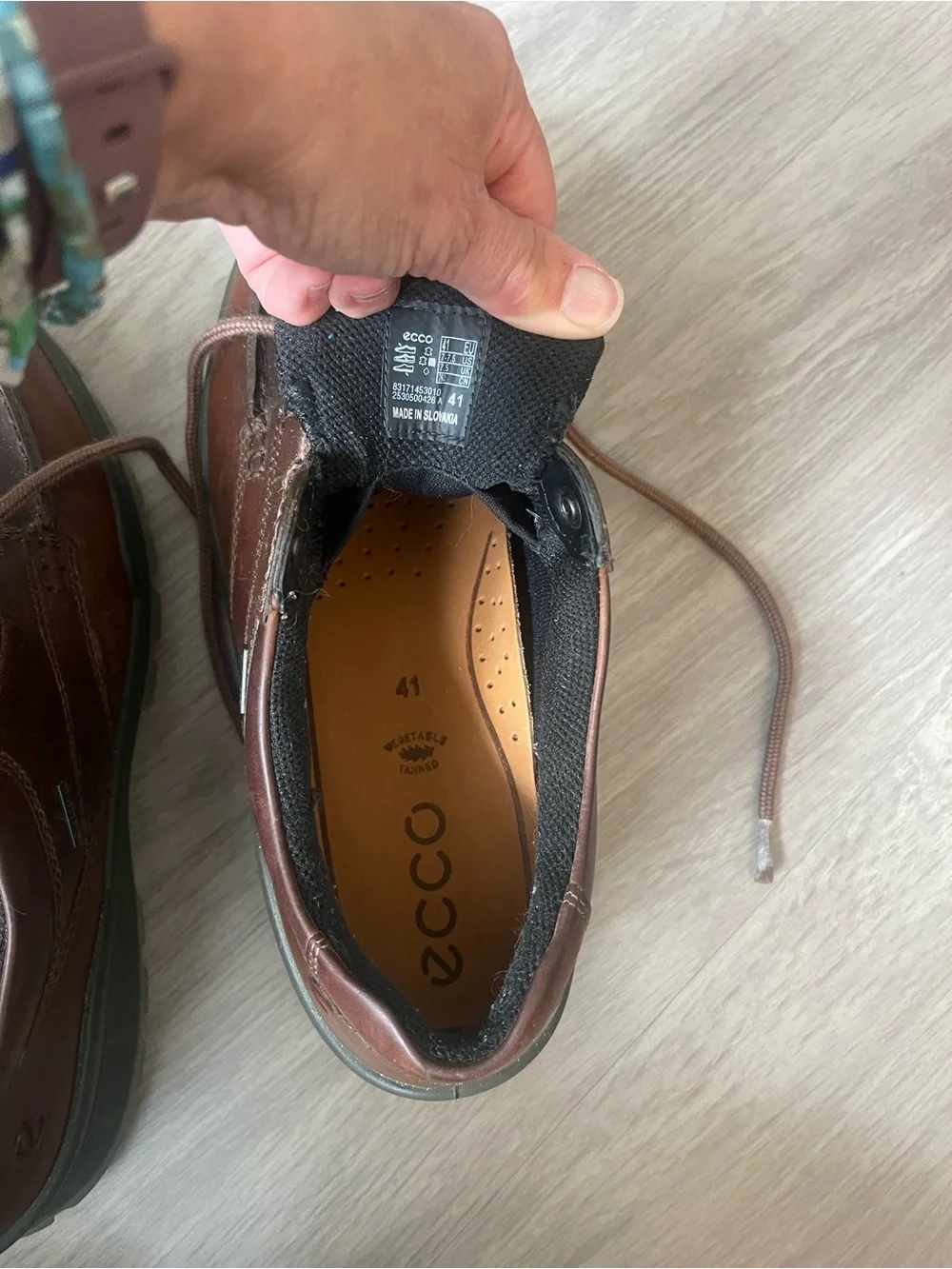 ECCO Track Brown Leather Gore-Tex Shoes